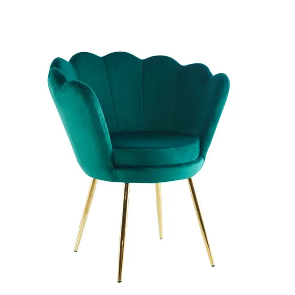 Fotel muszla mała velvet zielony FR1-ZA